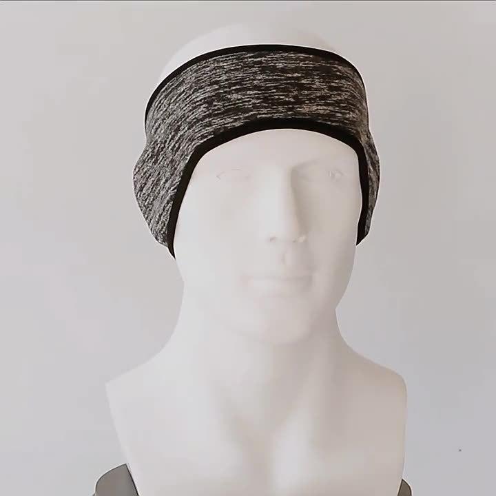 Осенне-зимняя двухслойная флисовая повязка на голову для защиты ушей для велоспорта и спорта