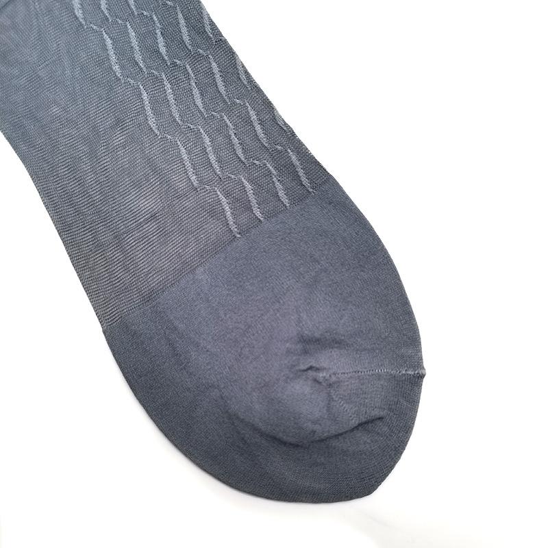5 пар высококачественных роскошных шелковых носков Большие Ретро Чулки Модные Жаккардовые Волна Длинные Деловой Платье Тонкие Носки Для Мужчин