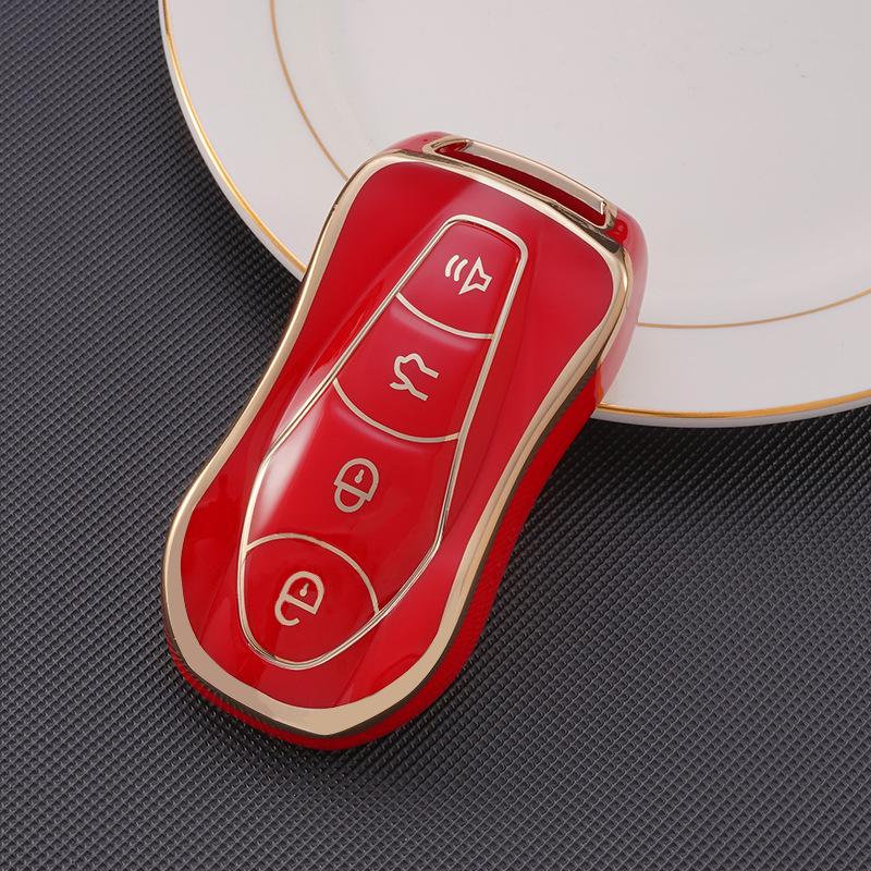 Для Geely Atlas Pro Boyue Tugella Azkarra FY11 Emgrand GS X6 SUV EC7 ТПУ чехол для ключей с золотым краем, защитный чехол для ключей, брелок, аксессуары