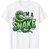 Women Men's T-Shirt Cotton Tops Summer Fashion Street Short Sleeve Tee Shirts 3D Snake Print Tees Female Male Clothing
