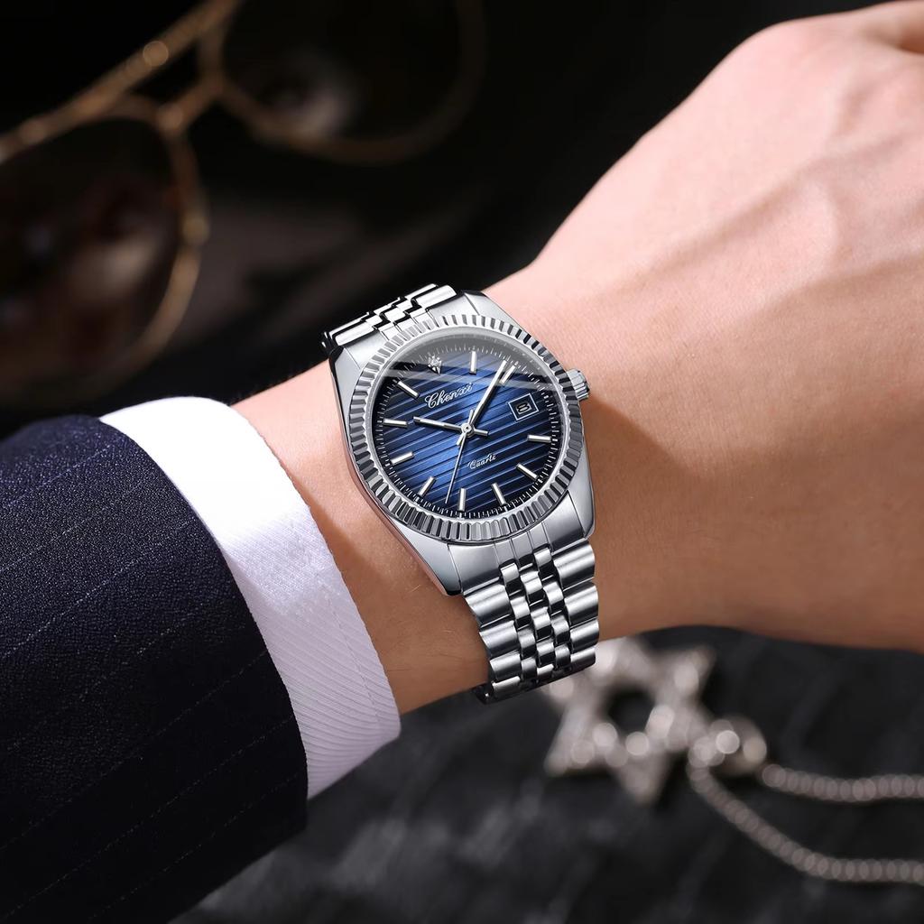 CHENXI 004D Men's Quartz Watches Luxury Stainless Steel Watch Waterproof Luminous Date Wristwatch Casual for Male Clock