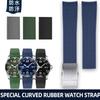 21 мм Резиновый ремешок для часов For Longines Conquest HydroConquest L3.781 642 742 782 Спортивный ремешок Дайвинг Силиконовый Синий Мужской ремешок