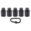 5PCS Drill Bit Holders with 1 Keychain Aluminum Alloy Portable Extension Bar Holder for Electric