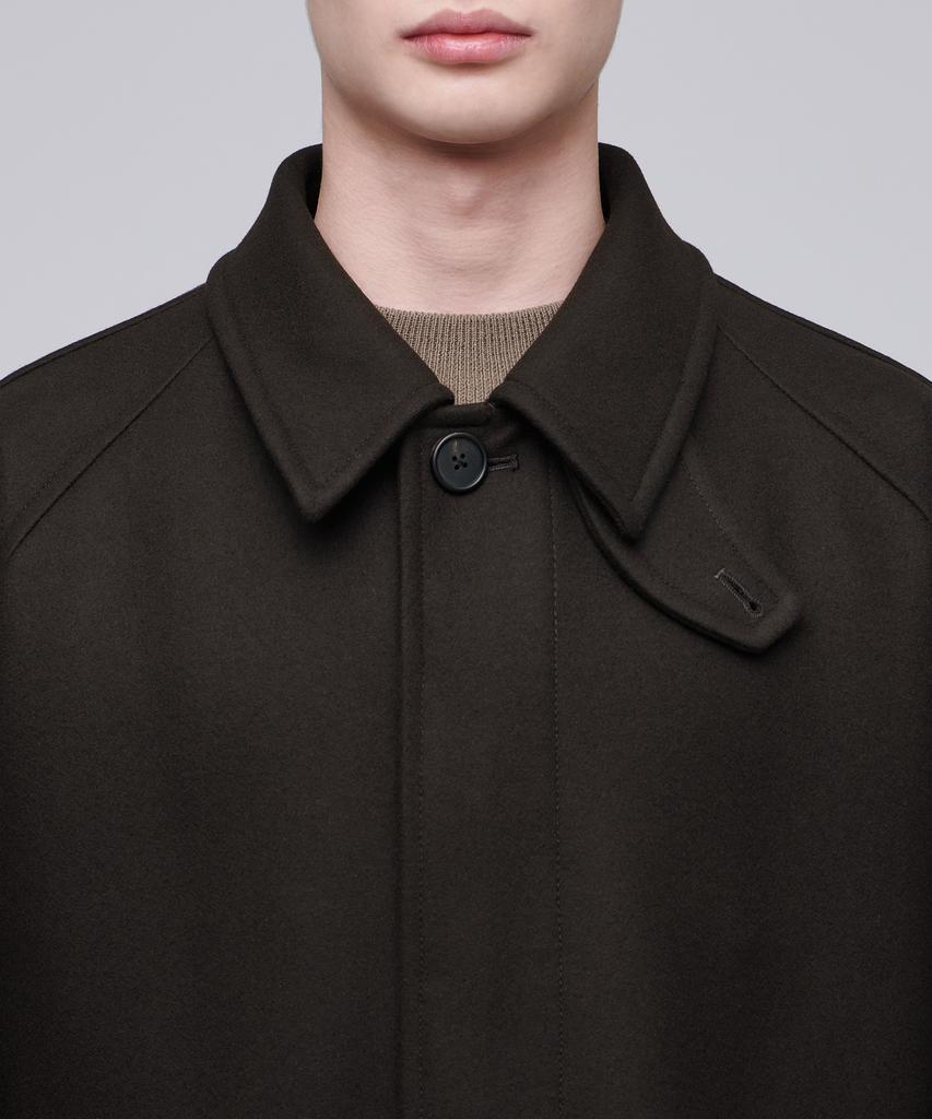 Musinsa Standard Mtr Oversized Balmacaan Coat [Dark Brown]