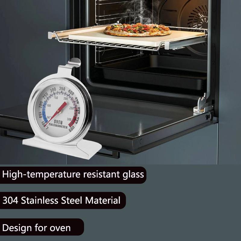 Stainless Steel Oven Thermometer Digital Food Thermometer Widen Instant Read Meat Thermometer Kitchen Gadgets 50~300℃/100℉~600℉ 4