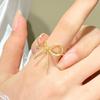 Elegant Bowknot Rings Adjustable Size Rings Bow Finger Rings Decoration Handmade Jewelry Stylish Accessory for Parties