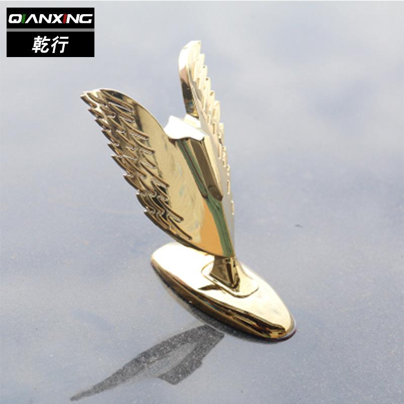 Кампания, автомобильная этикетка богини, размер головы лошади, 3D бесплатная богиня, стенды для этикетки летящего орла, металлическая этикетка автомобиля серебристого и золотого цвета