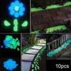 10Pcs Luminous Stones Dark Glow In the Aquarium Decorative Pebbles Ornaments