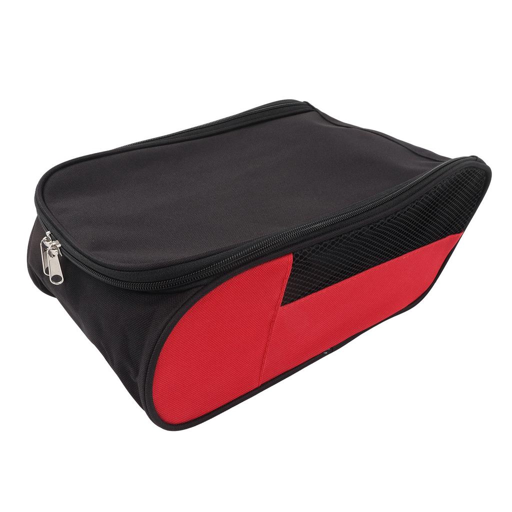Dustproof Breathable Golf Shoe Bag Portable Golf Shoe Storage Bag for Travel Men Women Black Red