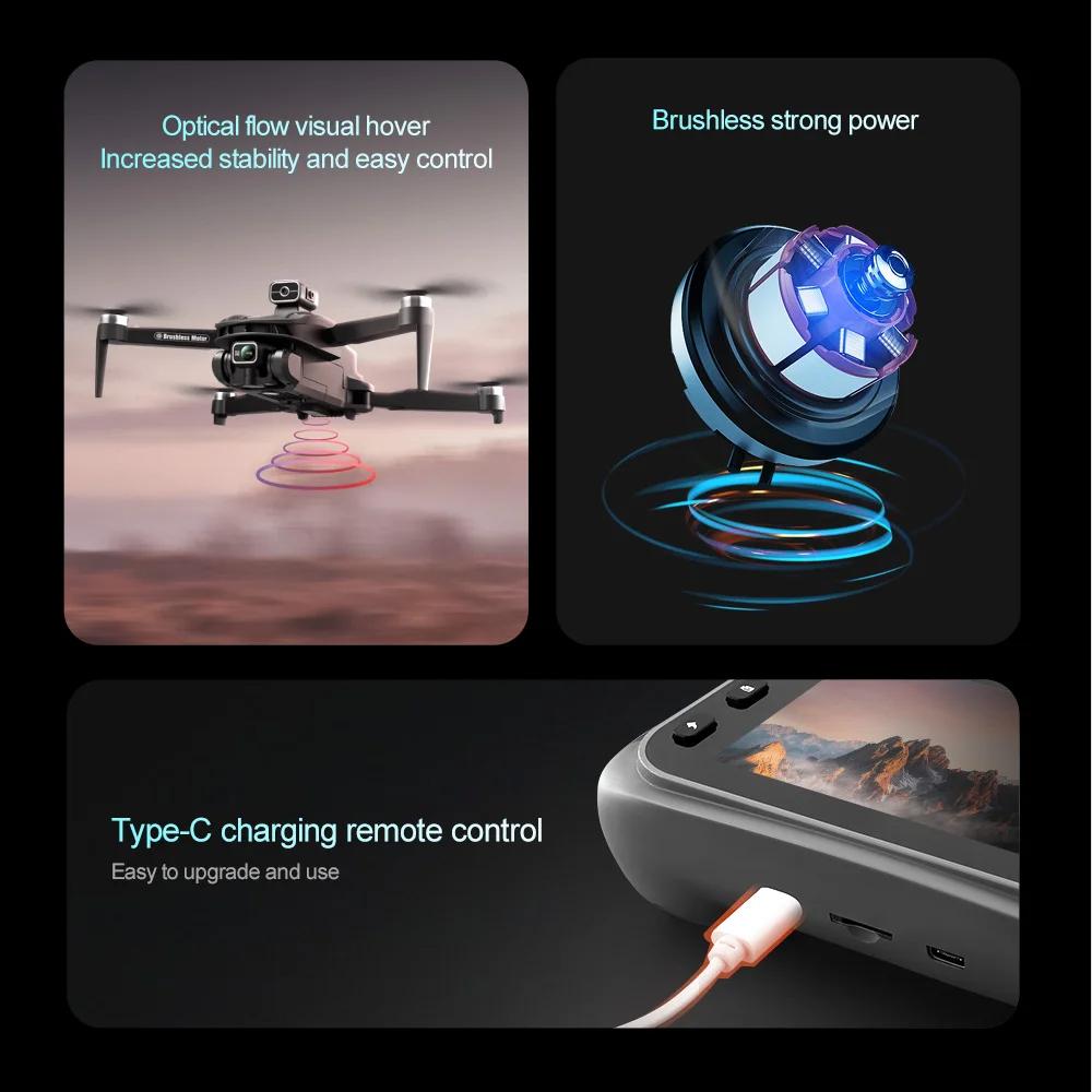 2025 NEW V168 Upgraded Screen Controll Drone 8K Camera 5G Image Transmission With Obstacle Avoidance Brushless Motor Quadcopter Toy