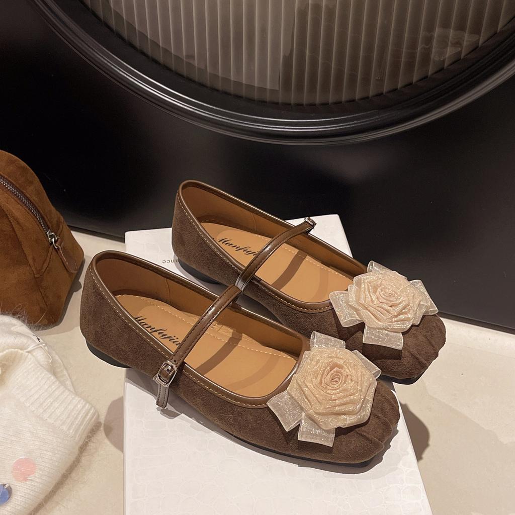 Французские балетки на плоской подошве, туфли-феи, весна и осень 2025, новые летние балетки с юбкой, вечерние туфли