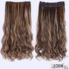 24-дюймовые длинные вьющиеся женские заколки для наращивания волос, черные, коричневые, высокотемпературные синтетические волосы