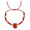 2025 Year of the Snake Lucky Red String Handmade Beaded Bracelet Set with Evil Eye for Couples