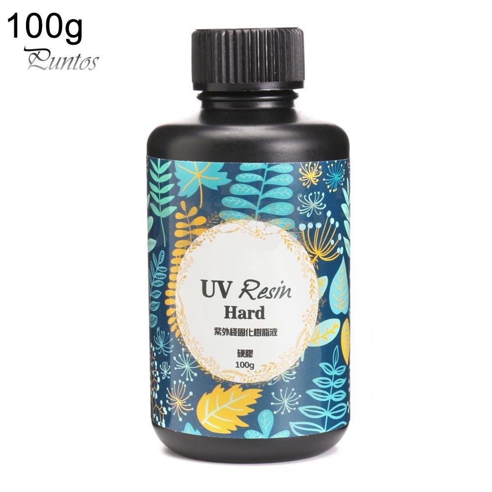 Puntos 10/15/25/60/100/200 г УФ-смола твердый клей ультрафиолетовый прозрачный светодиодный DIY инструменты