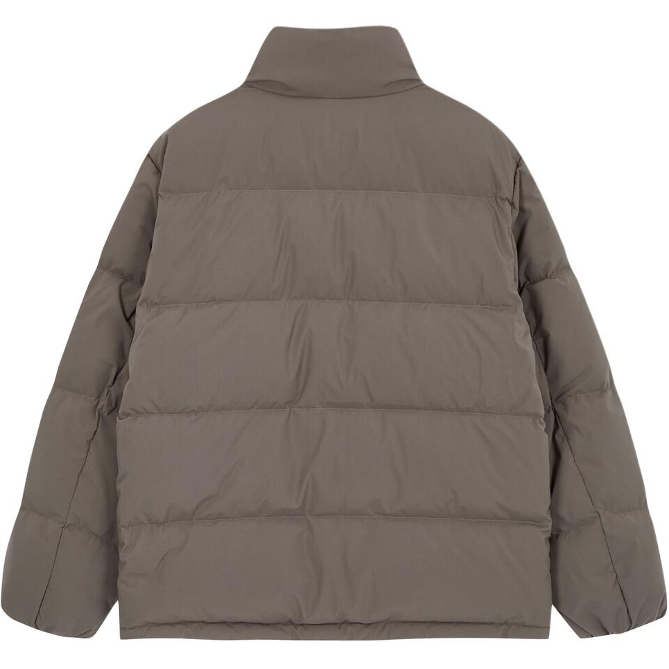 Calvin Klein Минималистичный удобный универсальный короткий пуховик с воротником-стойкой на молнии для мужчин, верхняя одежда коричневого цвета J326958-PBX