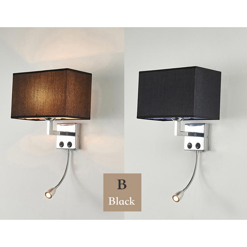 Современный светодиодный настенный светильник для внутреннего использования, креативный прикроватный светильник для спальни с выключателем, USB-интерфейсом, настенный светильник для отеля