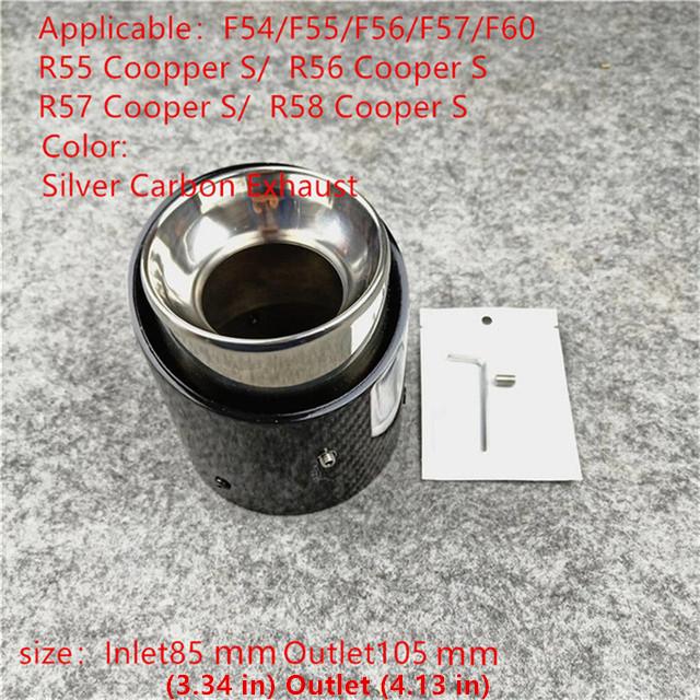 1 шт. Для Mini Cooper F54 F55 F56 F57 R60 R61 F60 R55 R56 R57 R58 R59 S JCW Карбоновая насадка на выхлопную трубу Автоаксессуары