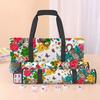 New hot-selling mahjong-patterned Bohemian paisley blue and white porcelain multi-functional large-capacity cosmetic bag