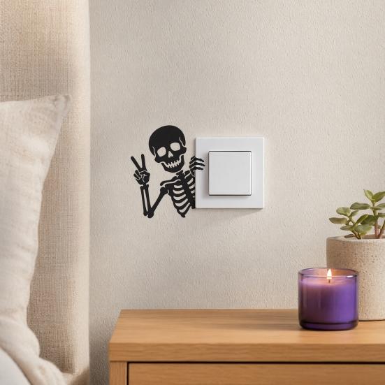 Funny Skeleton Switch Sticker Light Switch Decals Self Adhesive Wall Art Decor