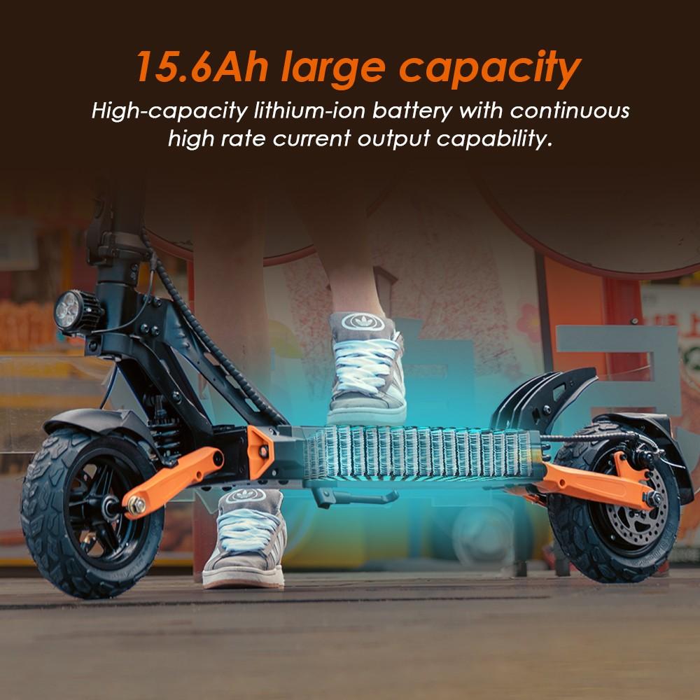 KuKirin Электросамокат G2 Pro, версия 2024, 600 Вт бесщеточный двигатель, аккумулятор 48 В 15.6 Ач, 9-дюймовые резиновые вакуумные шины, максимальная скорость 45 км/ч