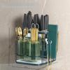 Dark Green Kitchen Utensil Storage Rack