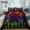Samurai Duvet Cover Set Sunset Japanese Samurai Quilt Cover Scenery Silhouette Comforter Cover King Size 2/3pcs Twin Bedding Set