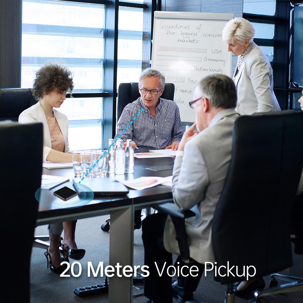 16GB Digital Voice Recorder Voice Activated Recorder MP3 Player HD Recording 14hrs Continuous