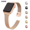 Slim Bracelet Metal Band for Apple Watch Ultra 2 9 8 7 6 SE 5 4 3 38MM 40MM 41MM 45MM 49MM Stainless Steel Milanese Strap for Iwatch 42MM 44MM