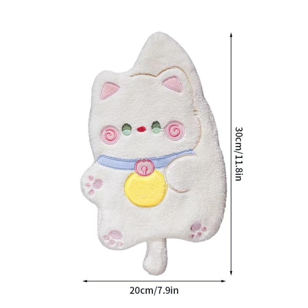 Water Absorption Kitchen Towel Cleaning Rag Cartoon Cat Small Bathing Towel  Kitchen