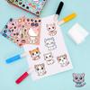 Набор наклеек «Мультяшный кот», 8 шт., наклейки для создания рожиц, DIY наклейки-пазлы для дневника, фотоальбома, блокнота, телефона, шлема