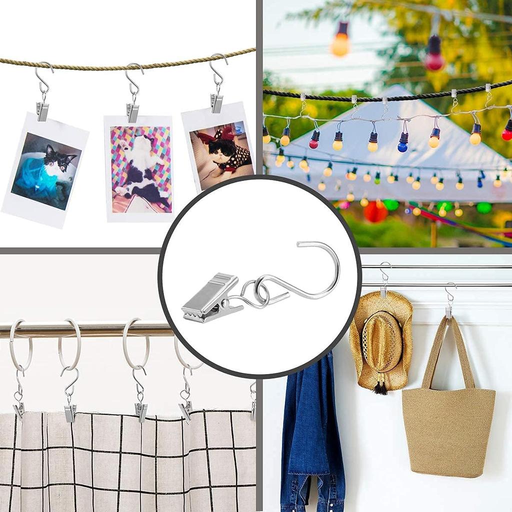 10 штук Практичные крючки из нержавеющей стали для оконной шторы Легко для оконной шторы Фото S-образные крючки