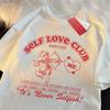 Self Love Club Fun Cupid Men Women T Shirts Breathable Street Tee Clothes Summer Fashion Loose Casual Oversized T Shirt Women