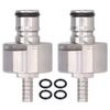 Carbonation Cap with O Ring Stainless Steel Carbonate Cover Home Beer Brewing Equipment(2Pcs )
