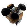Medieval Authentic Ceremonial Viking Drinking Horn Shot Set of 4 Wooden Stand Ancient Beer Vessel Tankard Mug Cup of Ale Beer Mead Wine