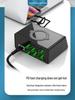 Многопортовое USB-зарядное устройство 100 Вт с цифровым дисплеем, беспроводной зарядкой, удлинителем, PD18W + QC3.0, вилки US/UK/AU