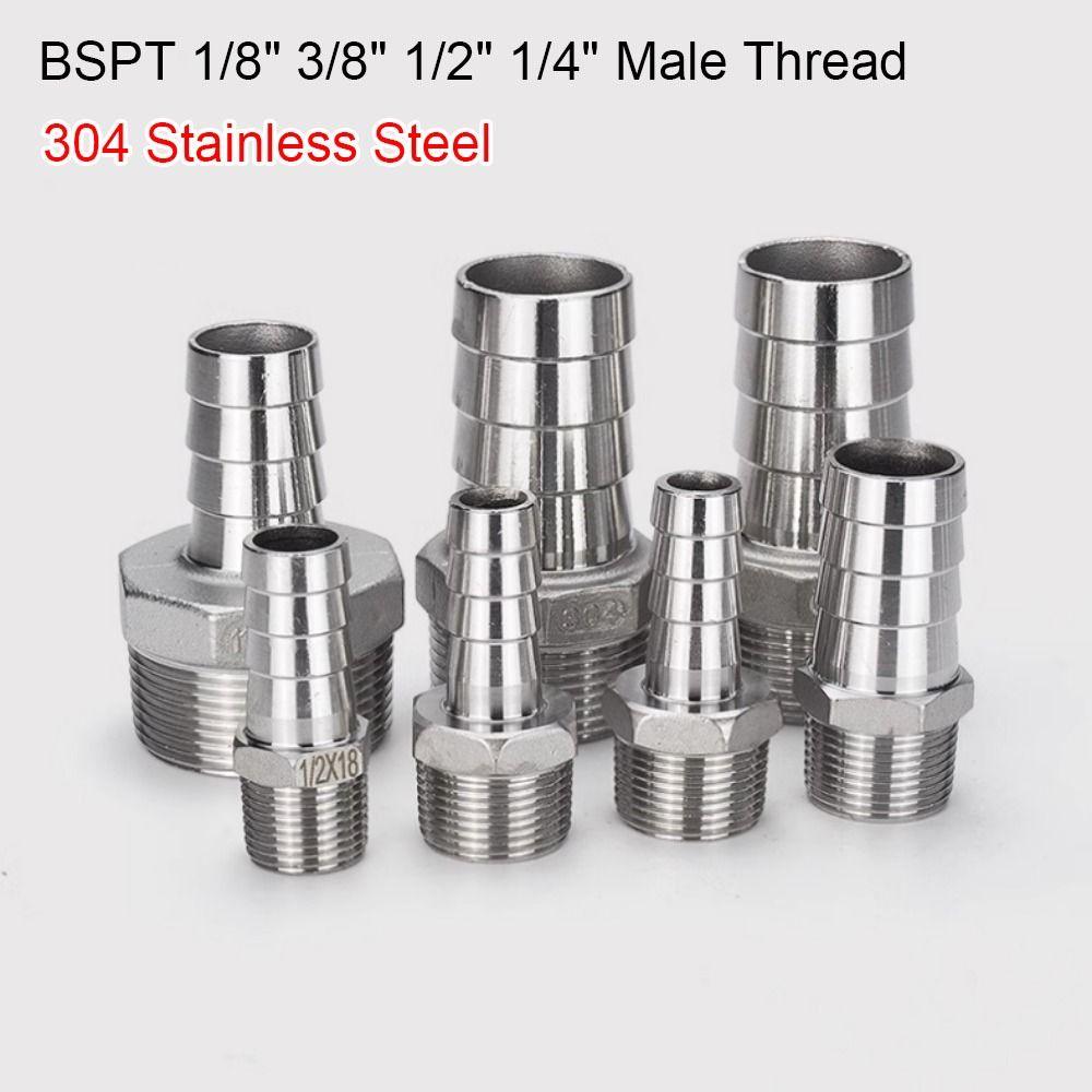 1 шт. Патрубок с наружной резьбой, фитинг для трубы из нержавеющей стали 304, прочный соединитель для шланга для ПУ ПЭ трубы