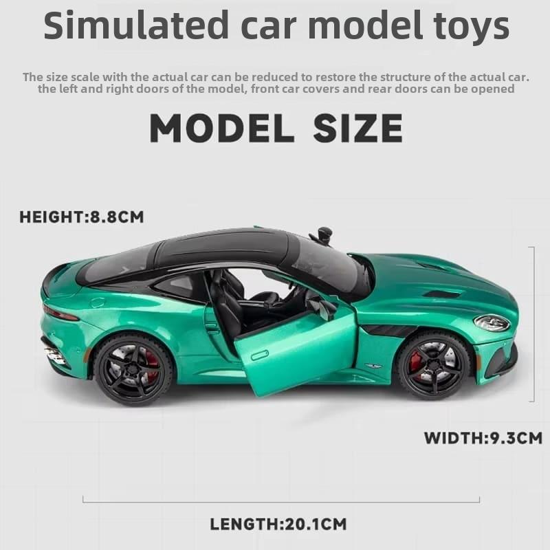 Diecast 1:24 Alloy Model Car Miniature Martin DBS Supercar Children Collectible Birthday Gift Metal Vehicle Boys Gift Hot Selling Toys