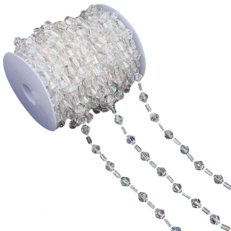 Прозрачная пластиковая цепочка из бусин, нить для рукоделия, аксессуары для изготовления ювелирных изделий ручной работы, для искусства, рукоделия, ожерелья, браслета, изготовления ювелирных изделий