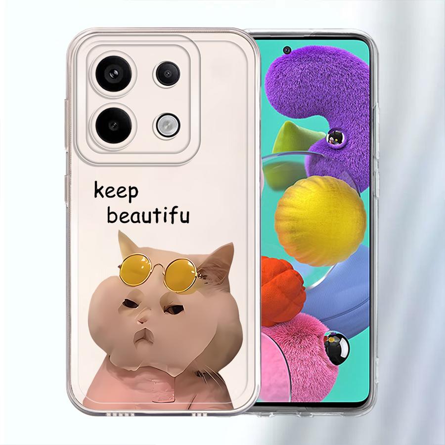 Смешной Чехол-Крышка для Телефона с Рисунком Кошки и Собаки для Xiaomi Redmi Note 14 Pro Plus 11 12S 13C 11S Note 13 10S 14C 12 A4 9 10