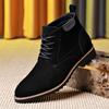 Fashion Men Casual Cow Suede Leather Boots Lace-up Black Brown Shoes Party Banquet Dress Cowboy Ankle Boot Outdoors Desert Short Botas