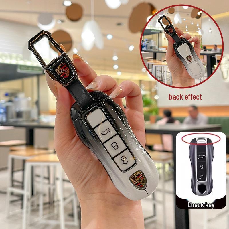 Compatible with Porsche key cases: Cayenne, Panamera, Macan, 911, 718, and Taycan.