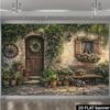2D Country Lane Floral Portrait Photo Backdrop