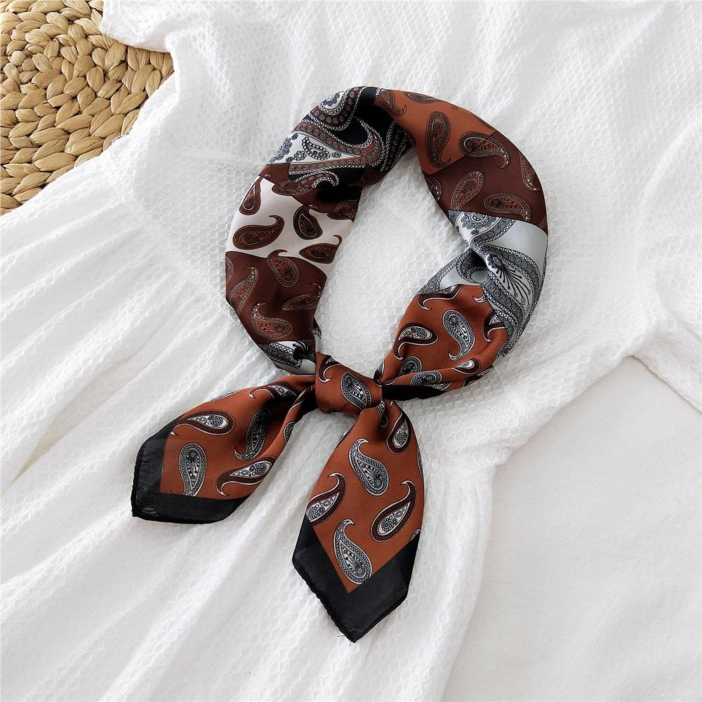 Fashion Decoration Scarf Hairband Tie Hair 70 Small Square Scarf Silk Scarf Women'S Spring And Autumn Versatile Small Scarf Professional Scarf