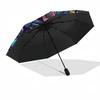 Underwater Technological Fish pattern umbrella, portable and foldable design, 8 ribs, a casual accessory for Halloween, Christmas, and birthday gifts.