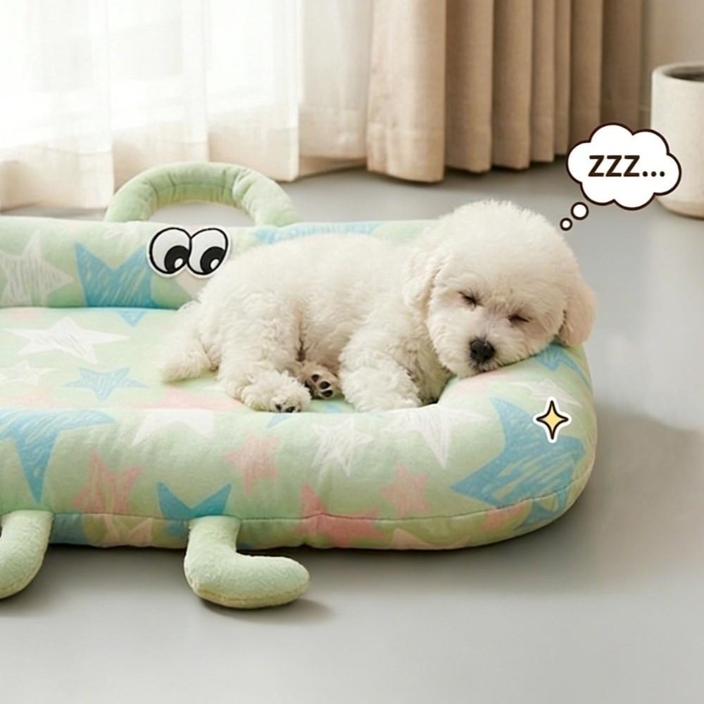 Cartoon Summer Dog Bed Nonslip Pet Cooling Nest Cute Ice Silk Cushion  Pet Sleeping