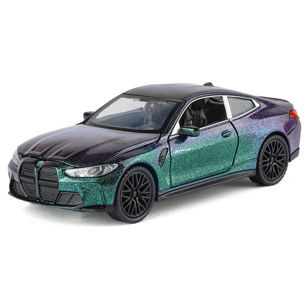 1/32 BMW M4 G82 Купе Сплав Модель Спортивного Автомобиля Литой Металлический Транспорт Автомодель Симуляция Звук и Свет Коллекция Детская Игрушка Подарок