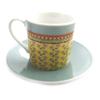 Lili Petrol [M9874] - Box of 2 Coffee Cups 'Lili Petrol' Pink Green (Chloé) - 5x6 Cm
