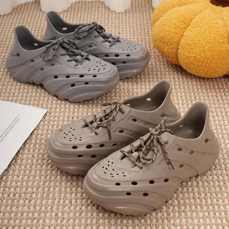 Fashion Outdoor Male Shoe Height Closed Toe with Platform Hole Shoes Comfortable Adult New Design 2025 Number 41 Daily Use Men's Sandal