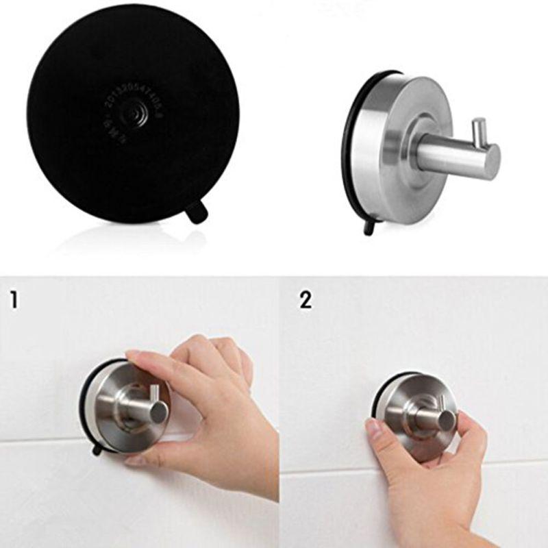 Мощная вакуумная присоска Вешалка Крючок из нержавеющей стали Держатель для полотенец для ванной и кухни и окна