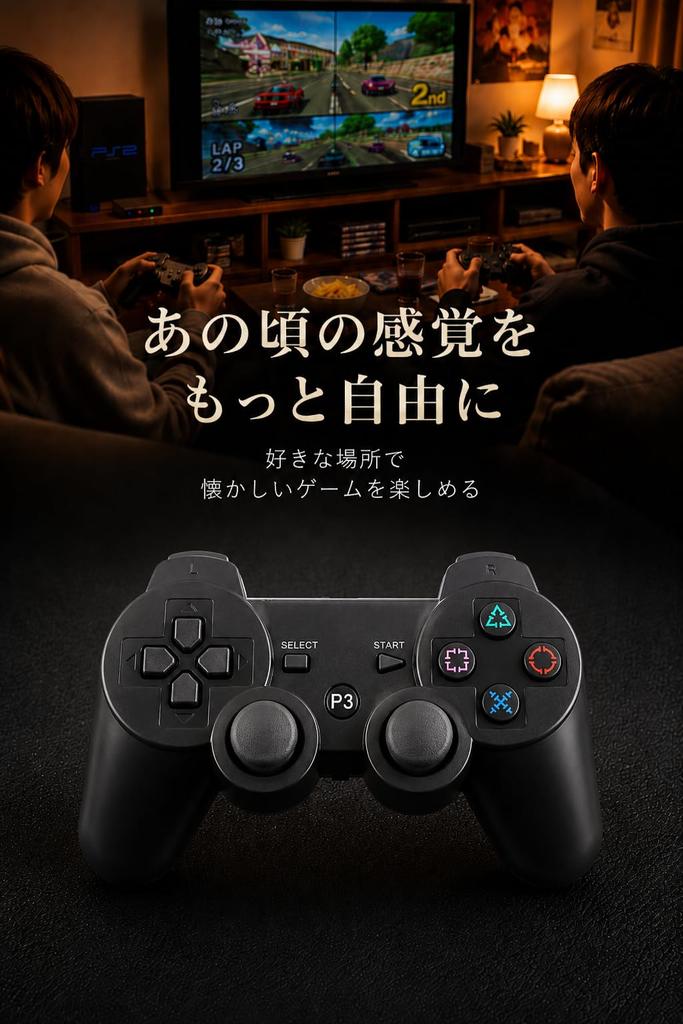 Совместимый беспроводной контроллер для PS3 с поддержкой вибрации, Bluetooth-соединение [Оригинальная раскладка] K&SGAMER / /
